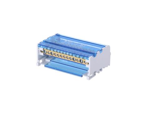 Blok rozdzielczy modułowy Listwa łączeniowa 4x15 125A na szynę DIN TH35 4x (2x 10-35mm2 + 2x 10-25mm2 + 11 2,5-5mm2) FJ-415/125B