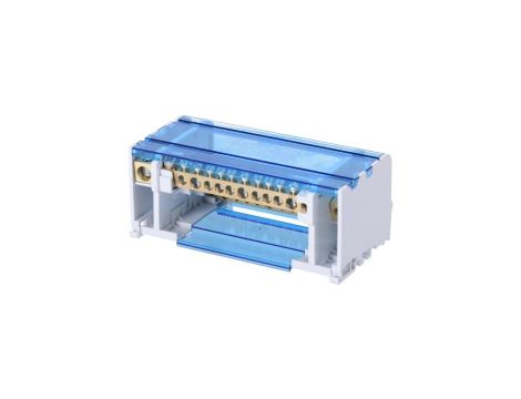 Blok rozdzielczy modułowy Listwa łączeniowa 4x12 160A na szynę DIN TH35 4x (1x 10-50mm2 + 3x 10-35mm2 + 8x 2,5-16mm2) Model FJ-4