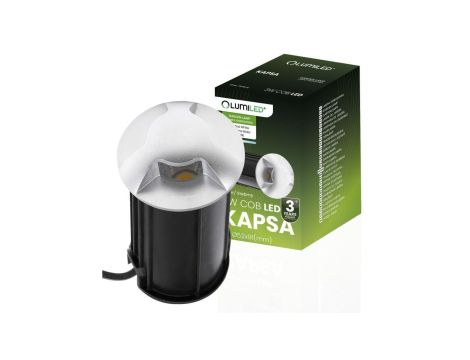 Lampa Najazdowa Dogruntowa Schodowa 3x3W LED IP44 Srebrna KAPSA LUMILED