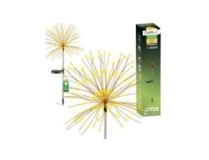 Lampa Solarna Ogrodowa LED LOTUS Wbijana Dekoracyjna Dmuchawiec Fajerwerki 3000K LUMILED