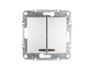 Sedna Łącznik świecznikowy 10AX z podświetleniem LED aluminium IP20 SDN0300360