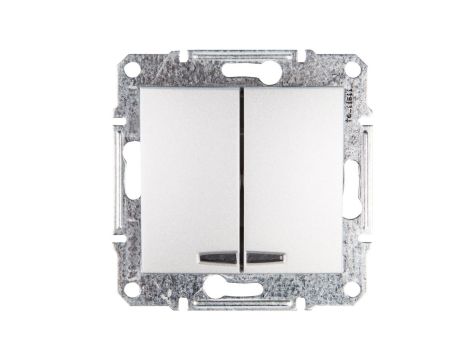 Sedna Łącznik świecznikowy 10AX z podświetleniem LED aluminium IP20 SDN0300360