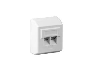 Gniazdo sieciowe natynkowe 2x RJ45 FTP kat5e białe 509711