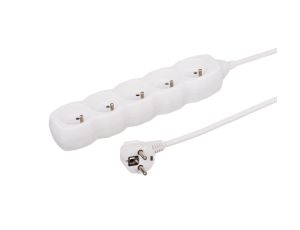 Przedłużacz 5-gniazdowy, 1,5m biały, 3x1,0mm OWY 34515