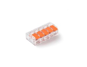 Szybkozłączka z dźwignią 5x 0,2-4,0mm2 przezroczysta E.4193T /50szt./