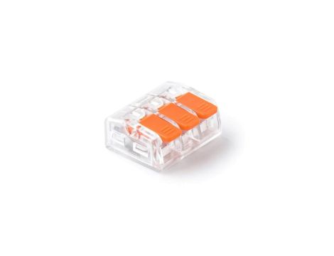 Szybkozłączka z dźwignią 3x 0,2-4,0mm2 przezroczysta E.4191T /100szt./