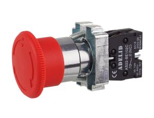 Przycisk sterowniczy awaryjny grzybek 1xNC 10A IP54 metal AS22-BS542