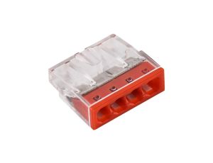Szybkozłączka 4x 2,5mm2 czerwona E.4182T /100szt./