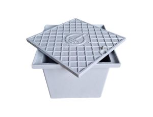 Puszka do złącza odgromowego uziomowego IK10, 200x200x165mm z dnem