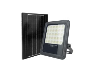 Projektor z panelem solarnym PREMIUM 900lm 4000K 10Ah IP65 z przewodem szary 3 lata gwar naświetlacz led EC61018