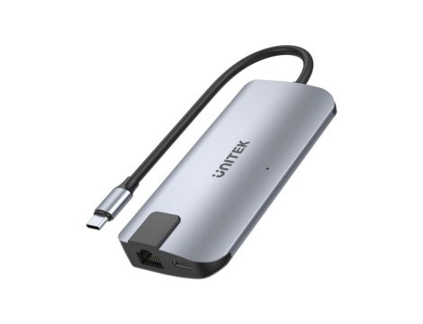 Hub USB-C 2x USB-A HDMI 4K RJ-45 PD 100W D1028A Unitek