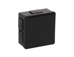 Puszka natynkowa pusta 6 wlotów VIPLAST VP-02 klik CZARNA IP55 86x86x40mm 002-05