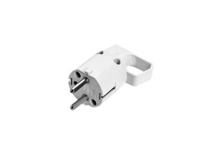 Wtyczka z uchem, z/u uni-schuko 16A 250V IP20 BIAŁA VIPLAST 325-01
