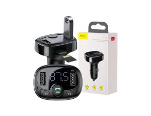 TRANSMITER FM ŁADOWARKA SAMOCHODOWA Baseus Enjoy S-09A 3.4A 2x USB-A microSD BT 4.2
