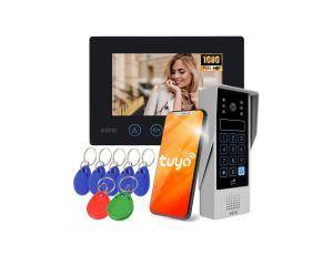 Wideodomofon EURA VDP-90A3 DELTA + czarny monitor TUYA