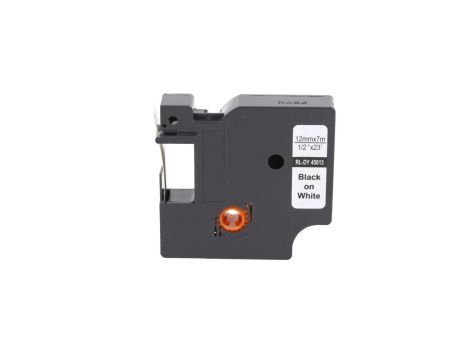 Taśma D1 45013 do drukarki DYMO 12mm 7m biała taśma czarny nadruk