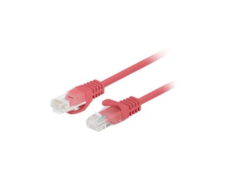 Patchcord UTP kat.5e kabel sieciowy LAN 2x RJ45 linka czerwony 0,5m LANBERG