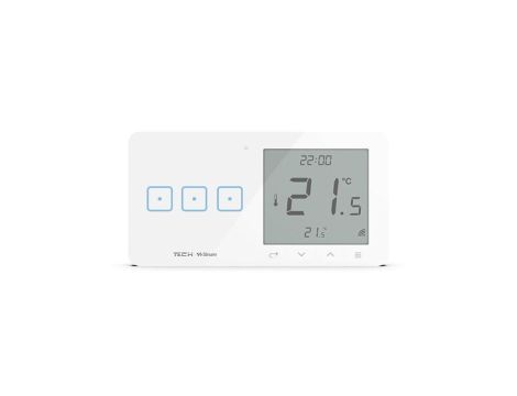 SINUM WSR-03m L Regulator pokojowy + włącznik trójpolowy lewy kolor biały