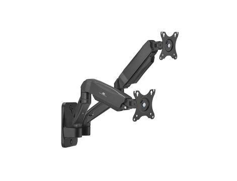 Uchwyt naścienny na dwa monitory Maclean, 17-32, 9kg max, sprężyna mechaniczna, MC-988