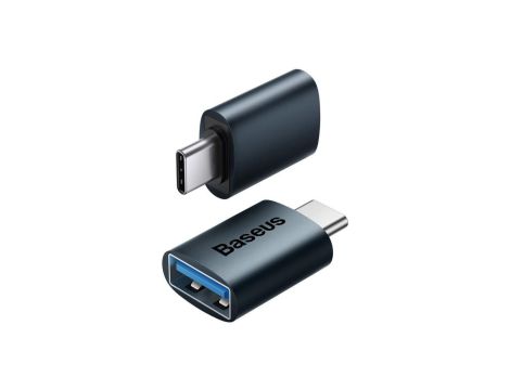 Adapter Baseus Ingenuity Series z USB-C do USB-A 10Gb/s - niebieski