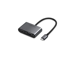 Adapter Ugreen CM162 50505 USB-C - HDMI / VGA / USB-A 3.0 / USB-C PD - szary