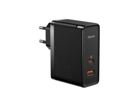 Baseus GaN5 Pro szybka uniwersalna ładowarka sieciowa GaN USB Typ C / USB 100W PD3.0, QC4.0+, AFC cz