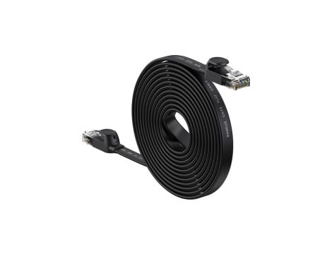 Baseus Speed Six kabel sieciowy płaski RJ45 1000Mbps 15m czarny (WKJS000301)