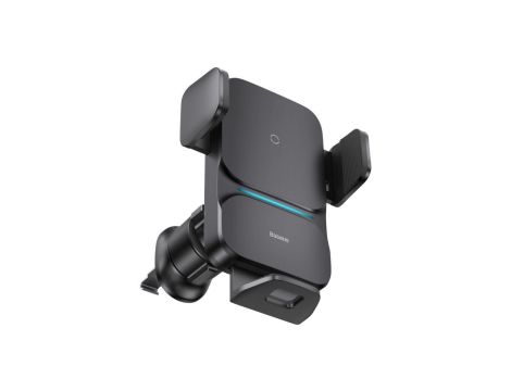 Baseus Wisdom ładowarka indukcyjna uchwyt samochodowy do telefonu na kratkę czarny (CGZX000001)