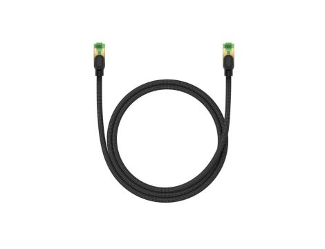 Baseus szybki kabel sieciowy RJ45 cat. 8 40Gbps 1m pleciony czarny
