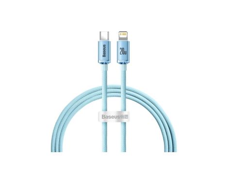 Kabel Baseus CAJY001303 Lightning - USB-C PD 20W 480Mb/s 1,2m - niebieski