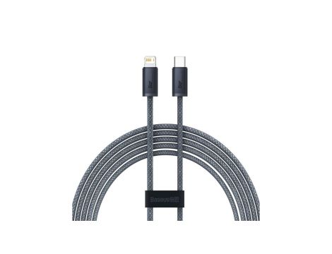 Kabel Baseus CALD000116 Lightning - USB-C PD 20W 480Mb/s 2m - szary