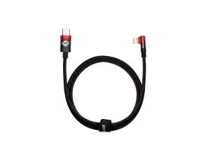 Kabel Baseus CAVP000220 kątowy Lightning - USB-C PD 20W 480Mb/s 1m - czerwony