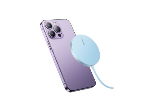 Baseus Simple Mini3 ładowarka magnetyczna MagSafe Qi 15W niebieska