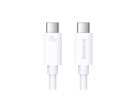 Kabel Baseus CB000066 USB-C - USB-C 240W PD 8K 60Hz 1m - biały