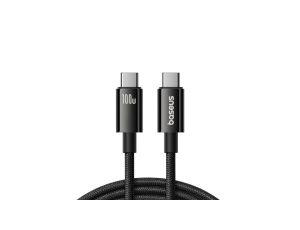Kabel Baseus Tungsten Gold USB-C 3.2 / USB-C 3.2 100W 4K 60Hz 1.5m - czarny