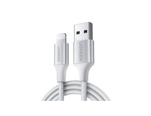 Kabel Ugreen US199 60162 USB-A / Lightning MFi 1.5m - srebrny