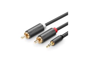 Kabel Ugreen AV102 10510 3,5 mm mini jack (męski) / 2RCA (męski) 2m - szary