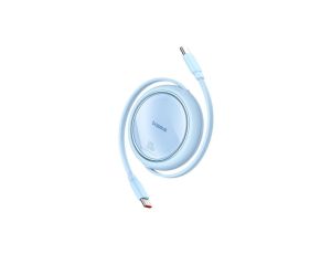 Kabel wysuwany Baseus Free2Draw Mini USB-C - USB-C 100W 1m - niebieski