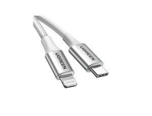 Kabel Ugreen US304 70523 USB-C / Lightning MFi 1m - srebrny