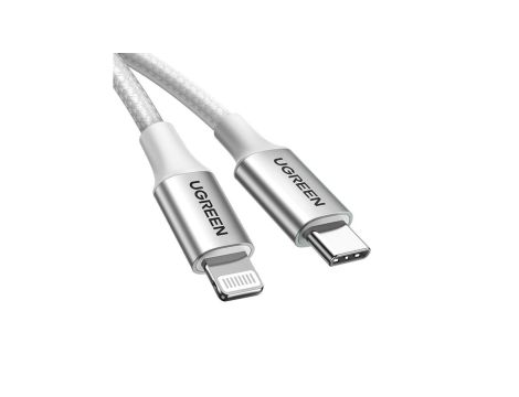 Kabel Ugreen US304 70523 USB-C / Lightning MFi 1m - srebrny