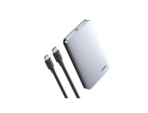 Kieszeń Ugreen CM300 70499 na dysk twardy 2,5 SATA 3.0 6Gbps - szary + kabel USB-C - USB-C 0.5m
