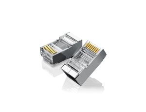 Ugreen 10x wtyk końcówka RJ45 8P8C (UTP Cat. 6 / Cat. 5 / Cat. 5e) srebrny (NW111)