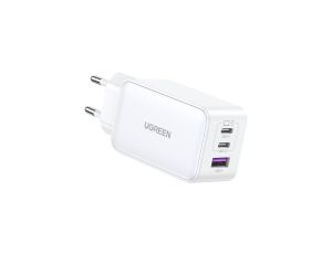 Szybka ładowarka sieciowa GaN Ugreen CD244 65W USB-A / 2x USB-C - biała