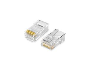 Wtyk teleinformatyczny RJ45 8P8C UTP kat.5 / kat. 5e) przezroczysty (NW110) /100szt.