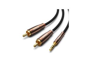 Ugreen kabel przewód audio 3,5 mm mini jack (męski) - 2RCA (męski) 2m miedziany (AV170)