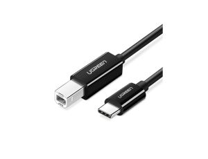Ugreen kabel przewód do drukarki USB-C - USB-B 480Mb/s 2m czarny (US241)