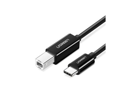 Ugreen kabel przewód do drukarki USB-C - USB-B 480Mb/s 2m czarny (US241)