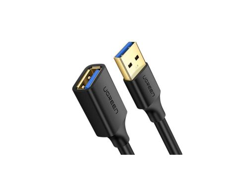 Ugreen kabel przedłużacz przejściówka USB-A (męski) - USB-A (żeński) USB 3.0 5Gb/s 0.5m czarny (US12
