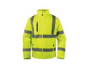 Kurtka ostrzegawcza wodoodporno-oddychająca z poliestru Stretch, KL. 3, kolor Żółty Fluo, rozmiar: 5XL, AREHVJA5X