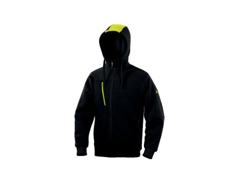Bluza Molton z poliestrui bawełny, kolor Czarno-Żółty, rozmiar: 3XL, BORGONO3X